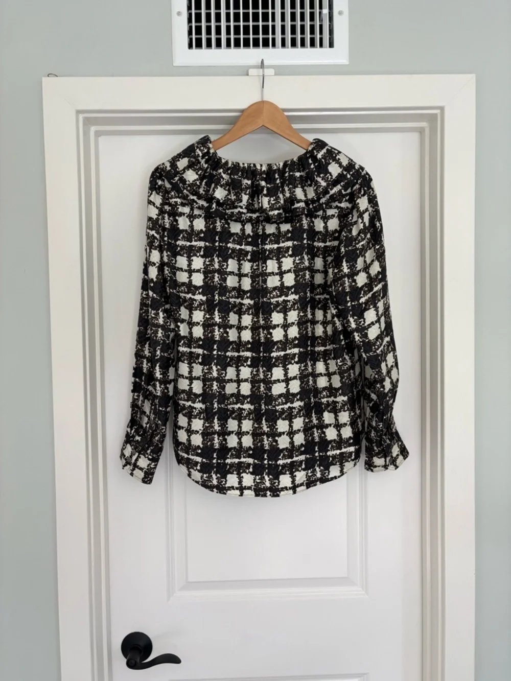 J. Crew Collections 100% Silk Twill Ruffle Collar Shirt M